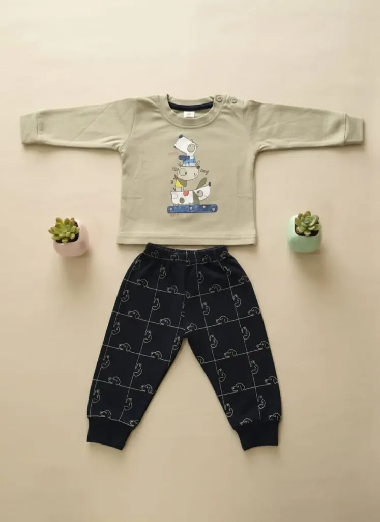 Baby Boys & Girls Unisex Printed Cotton Kids Suits 3-6 Months